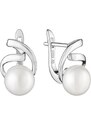 Gaura Pearls Stříbrné náušnice s bílou perlou, stříbro 925/1000