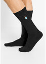 bonprix Ponožky (5 párů) s výšivkou Černá