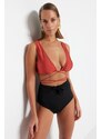 Trendyol Tile Triangle Bikini Top