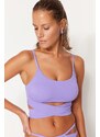 Trendyol Lilac Bralette Tie Bikini Top