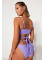 Trendyol Lilac Bralette Tie Bikini Top