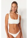 Trendyol Ecru Bralette Korálkový doplněk Bikiny Top