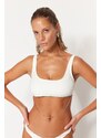 Trendyol Ecru Bralette Korálkový doplněk Bikiny Top