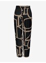 Béžovo-černé dámské vzorované kalhoty ONLY Ava - Dámské