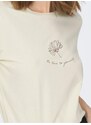 Krémové tričko JDY Amy - Dámské