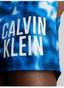 Modré pánské vzorované plavky Calvin Klein Underwear - Pánské