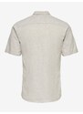 Béžová pánská košile s příměsí lnu ONLY & SONS Caiden - Pánské
