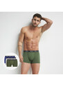 DIM COTTON STRETCH BOXER 3x - Men's boxers 3 pcs - gray - blue - green