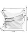 Tapple Bílá crossbody kabelka s líbivou texturou