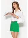 Trendyol Super Mini Woven Shorts With A Belt In Green