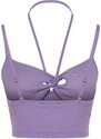 Trendyol Lilac Hangers and Window/Cut-Out Detail Knitted Crepe Knit Blouse