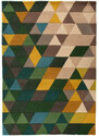 Flair Rugs koberce Ručně všívaný kusový koberec Illusion Prism Green/Multi - 80x150 cm