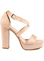 GOODIN Shelvt high-heeled sandals beige