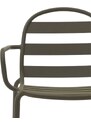 Tmavě zelená kovová zahradní židle Kave Home Joncols