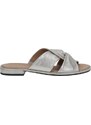 Letní kožené pantofle Caprice 9-9-27100-20 stříbrná