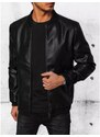 Dstreet Pánská kožená bunda černé barvy