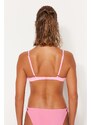 Trendyol Pink Kostice Gimped Bikiny Top