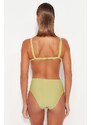 Trendyol Green Triangle Příslušenství Bikiny Top