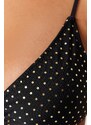 Trendyol Black Triangle Tie Regular Leg Bikini Set
