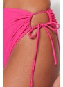 Trendyol Fuchsia Cut Out/Window Vysoký pas Regular Bikini Bottom