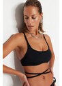 Trendyol Black Bralette Piping Bikini Top