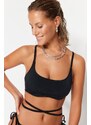 Trendyol Black Bralette Piping Bikini Top