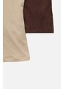 Trendyol Brown-Beige 2-Pack 100% Cotton Basic Stand-Up Collar Knitted T-Shirt