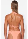 Trendyol Orange Strapless, Alternative Use Textured Bikini Top