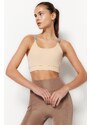 Trendyol Ecru Support/Shaping Back Rope Strap Detail Knitted Sports Bra