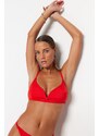 Trendyol Red Triangle V-Stringer Bikini Top