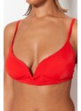 Trendyol Red Triangle V-Stringer Bikini Top