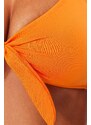 Trendyol Orange Triangle Knot Bikini Top