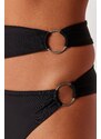 Trendyol High Waist Normal Leg Bikini Bottom with Black Accessories