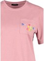 Trendyol Pink 100% Cotton Motto Printed T-shirt - Shorts Knitted Pajamas Set