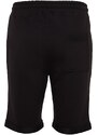 Trendyol Black Regular/Regular Fit Medium Size Elastic Waist Laced Double Cuff Shorts