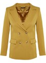 Trendyol Khaki Woven Lined Buttoned Blazer Jacket