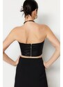 Trendyol Black Crop Lined Woven Bustier