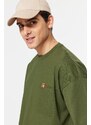 Trendyol Khaki Oversize/Wide-Fit Pocket Paperclip Embroidered Short Sleeve 100% Cotton T-Shirt