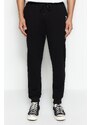 Trendyol Black Regular/Regular Fit Printed Elastic Cuff Sweatpants