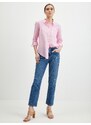 Orsay Světle růžová dámská kostkovaná košile - Dámské