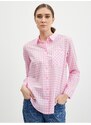 Orsay Světle růžová dámská kostkovaná košile - Dámské