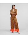 KALHOTY KARL LAGERFELD KL LEO PRINTED WIDELEG PANTS