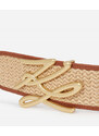 OPASEK KARL LAGERFELD K/AUTOGRAPH RAFFIA LG BELT