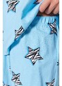 Trendyol Blue 100% Cotton Star Pattern T-shirt-Shorts Knitted Pajamas Set