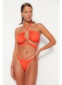 Trendyol Orange Piping High Leg Bikini Bottom