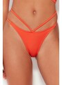 Trendyol Orange Piping High Leg Bikini Bottom