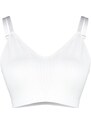 Bezešvá podprsenka Trendyol Curve White Strappy