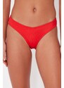 Trendyol Red V-Cut High Leg Bikini Bottoms