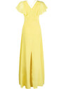 KARL LAGERFELD Žluté hedvábné šaty - KARL LAGERLFELD