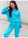 Turquoise sweatshirt Cocomore cmgBZ1260.R33